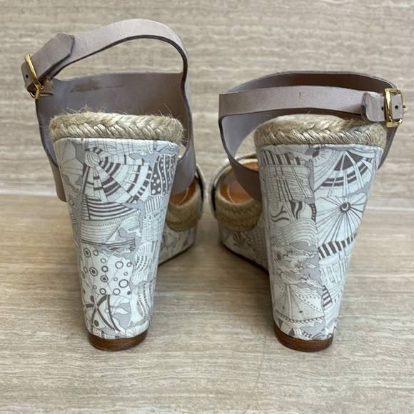 MALOLES Women’s Size 5.5/36 Wedge Espadrilles Beige Taupe Made in Spain - Picture 5 of 13